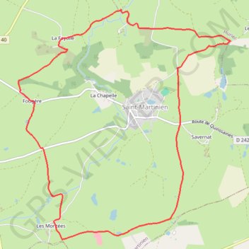Itinéraire Saint-Martinien, distance, dénivelé, altitude, carte, profil, trace GPS
