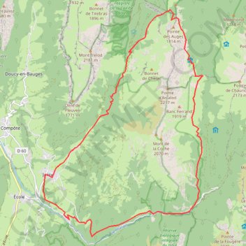 Itinéraire tour_arcalod-13372618, distance, dénivelé, altitude, carte, profil, trace GPS
