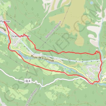 Itinéraire Le Grand Parcher, distance, dénivelé, altitude, carte, profil, trace GPS