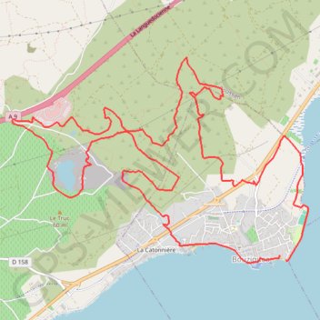 Itinéraire Bouzigues, distance, dénivelé, altitude, carte, profil, trace GPS