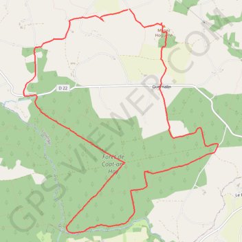 Itinéraire Louargat (Lande Supplice), distance, dénivelé, altitude, carte, profil, trace GPS