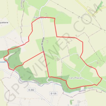 Itinéraire Chemin des Fontaines Paquin - Piencourt, distance, dénivelé, altitude, carte, profil, trace GPS