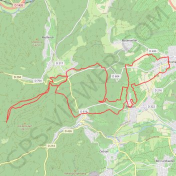 Itinéraire MP Rosheim 2024, distance, dénivelé, altitude, carte, profil, trace GPS
