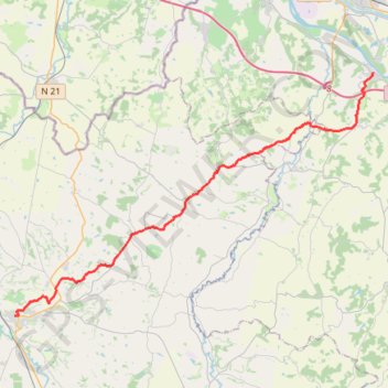 Itinéraire AuvillarLectoure, distance, dénivelé, altitude, carte, profil, trace GPS