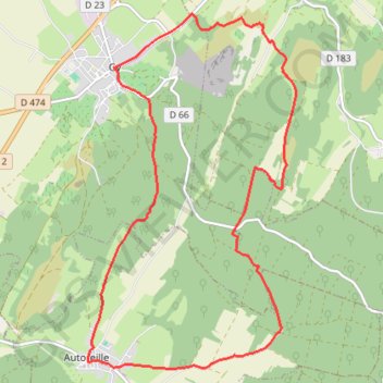 Itinéraire Monts de Gy - Tour des Bois de Plumont, distance, dénivelé, altitude, carte, profil, trace GPS