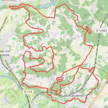 Itinéraire Fontcouverte 34Km, distance, dénivelé, altitude, carte, profil, trace GPS