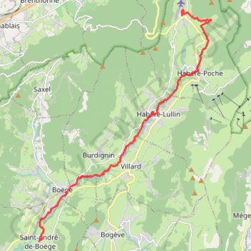 Itinéraire Descente de la Menoge, distance, dénivelé, altitude, carte, profil, trace GPS