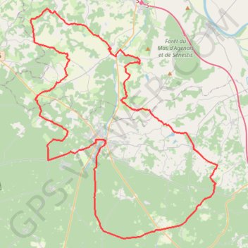Itinéraire Circuit des Cadets de Gascogne - Casteljaloux, distance, dénivelé, altitude, carte, profil, trace GPS
