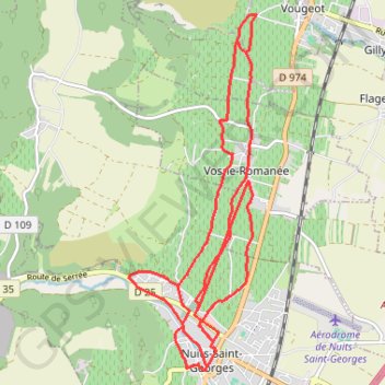 Itinéraire Semi-marathon de Nuits Saint Georges, distance, dénivelé, altitude, carte, profil, trace GPS