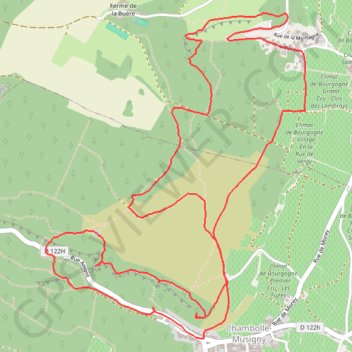 Itinéraire Chambolle, distance, dénivelé, altitude, carte, profil, trace GPS