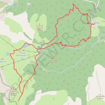 Itinéraire Circuit des lacs du col Bas, distance, dénivelé, altitude, carte, profil, trace GPS