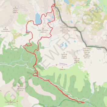 Itinéraire Circuit des lacs, distance, dénivelé, altitude, carte, profil, trace GPS