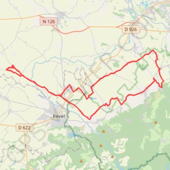 Itinéraire Velo Caching - Montagne Noire, distance, dénivelé, altitude, carte, profil, trace GPS