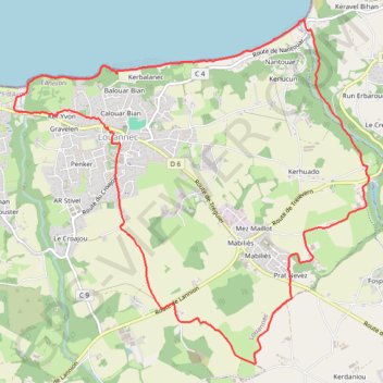 Itinéraire Randonnée autour de Louannec, distance, dénivelé, altitude, carte, profil, trace GPS