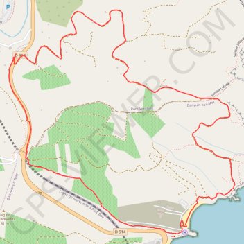 Itinéraire Boucle de Paulilles au centre Héliomarin de Banyuls, distance, dénivelé, altitude, carte, profil, trace GPS