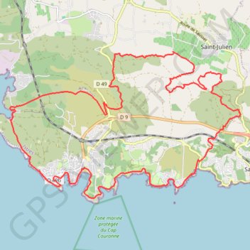 Itinéraire L'Estaque - La Couronne, distance, dénivelé, altitude, carte, profil, trace GPS