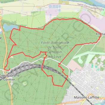 Itinéraire Foret de Saint Germain en Laye (Nord), distance, dénivelé, altitude, carte, profil, trace GPS