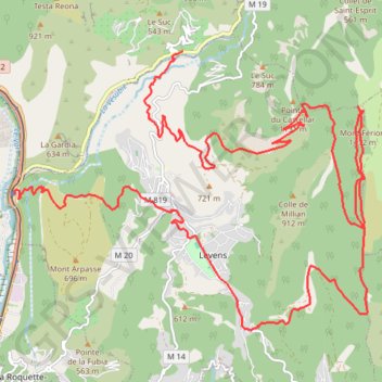 Itinéraire Pont de Cros - Ferion - Plan du Var, distance, dénivelé, altitude, carte, profil, trace GPS