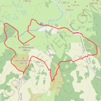 Itinéraire Signal de Mailhe Biau, distance, dénivelé, altitude, carte, profil, trace GPS