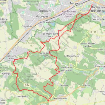 Itinéraire Etang de Cernay, distance, dénivelé, altitude, carte, profil, trace GPS