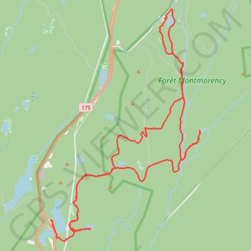 Itinéraire Camp Mercier et forêt Montmorency, distance, dénivelé, altitude, carte, profil, trace GPS