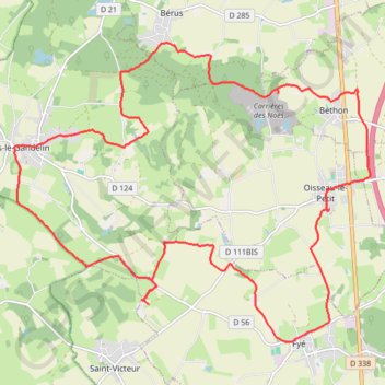 Itinéraire Randonnée à Fyé, distance, dénivelé, altitude, carte, profil, trace GPS