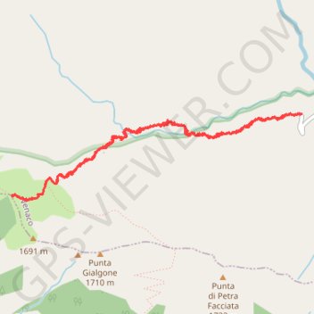 Itinéraire Col de tribali, distance, dénivelé, altitude, carte, profil, trace GPS