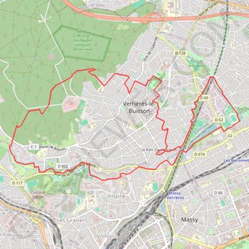 Itinéraire Verrières le Buisson, distance, dénivelé, altitude, carte, profil, trace GPS