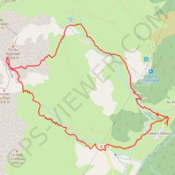 Itinéraire COL DE MONTARTIER (pic du Rognolet), distance, dénivelé, altitude, carte, profil, trace GPS