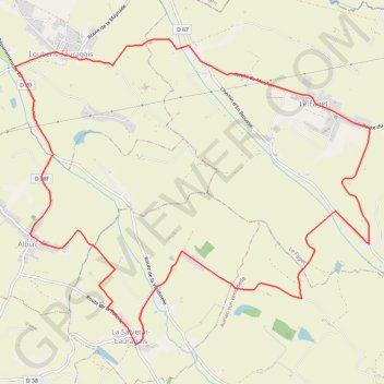 Itinéraire Loubens à pinces..., distance, dénivelé, altitude, carte, profil, trace GPS