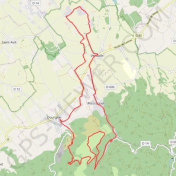 Itinéraire Les écureuils de Massaguel, distance, dénivelé, altitude, carte, profil, trace GPS