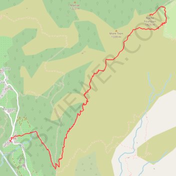 Itinéraire Monte Forquin, distance, dénivelé, altitude, carte, profil, trace GPS