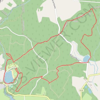 Itinéraire Circuit du plan d'eau - Lamongerie - Pays Vézère Auvézère, distance, dénivelé, altitude, carte, profil, trace GPS