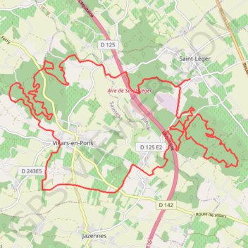 Itinéraire St Leger 31 kms, distance, dénivelé, altitude, carte, profil, trace GPS