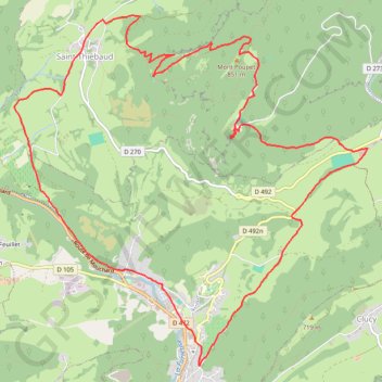 Itinéraire Le Mont Poupet, distance, dénivelé, altitude, carte, profil, trace GPS