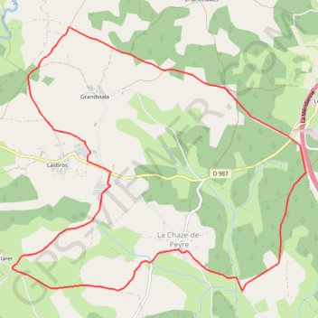 Itinéraire Chaze de Peyre, distance, dénivelé, altitude, carte, profil, trace GPS