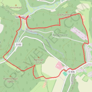 Itinéraire Parcours du Stade de Montbronn, distance, dénivelé, altitude, carte, profil, trace GPS