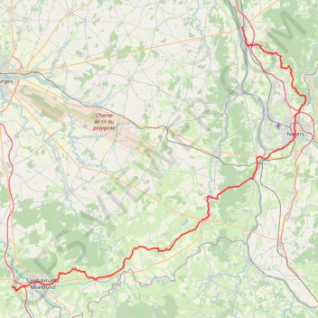 Itinéraire La Charité-sur-Loire - Orcenais, distance, dénivelé, altitude, carte, profil, trace GPS