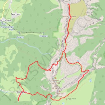 Itinéraire Tracé n°1, distance, dénivelé, altitude, carte, profil, trace GPS