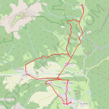 Itinéraire Chichilianne - Trezanne, distance, dénivelé, altitude, carte, profil, trace GPS