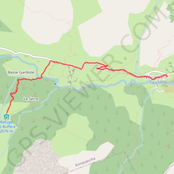 Itinéraire Du refuge de Buffere à Nevache, distance, dénivelé, altitude, carte, profil, trace GPS