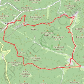 Itinéraire Entre Wildengut et Althorn, distance, dénivelé, altitude, carte, profil, trace GPS