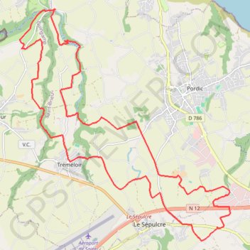 Itinéraire Binic - Trégomeur - Tréméloir, distance, dénivelé, altitude, carte, profil, trace GPS