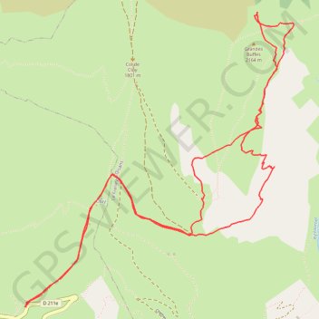 Itinéraire Grandes Buffes (Alpes-Oisans), distance, dénivelé, altitude, carte, profil, trace GPS