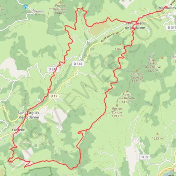 Itinéraire La vallée de la Jordanne, distance, dénivelé, altitude, carte, profil, trace GPS