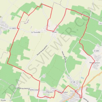 Itinéraire Circuit VTC N°6 - Pérignac, distance, dénivelé, altitude, carte, profil, trace GPS