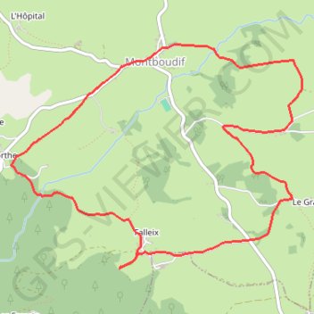 Itinéraire Montboudif, distance, dénivelé, altitude, carte, profil, trace GPS