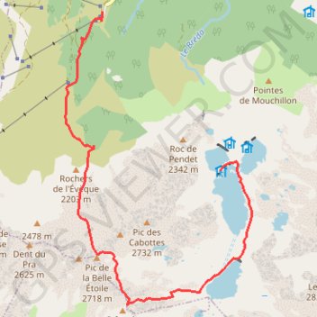 Itinéraire Pic de la Belle Etoile, distance, dénivelé, altitude, carte, profil, trace GPS