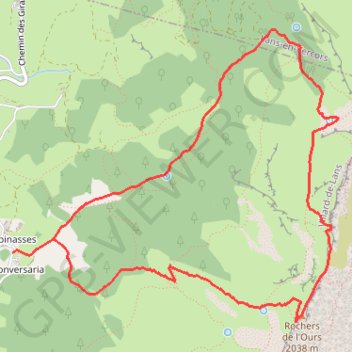 Itinéraire Traversée des Rochers de l'Ours et de la Crête des Crocs, distance, dénivelé, altitude, carte, profil, trace GPS