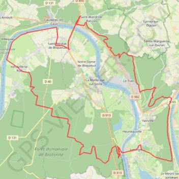 Itinéraire Randonnée en forêt de Brotonne, distance, dénivelé, altitude, carte, profil, trace GPS